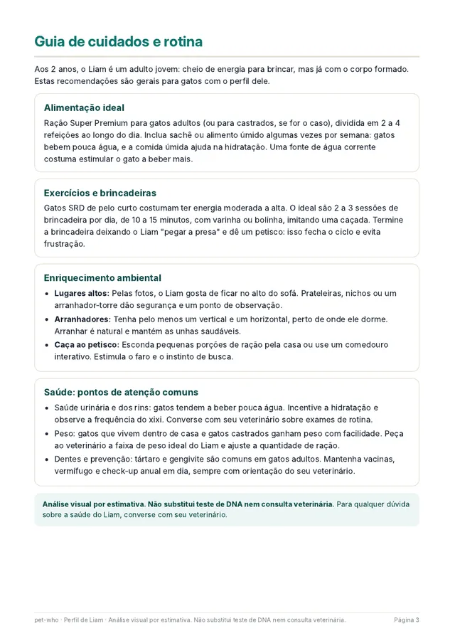 Página 3: guia de cuidados